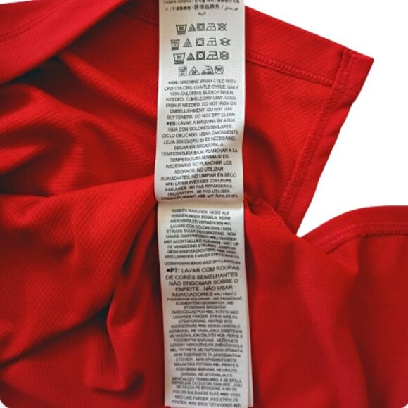 Nike Dry-FIT Washington Nationals V-Neck Tee Women's L Red Athletic T-Shirt - Picture 10 of 10